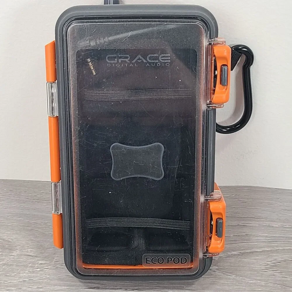 Eco X Gear Eco Pod Waterproof Audio Case with Waterproof Earbuds New